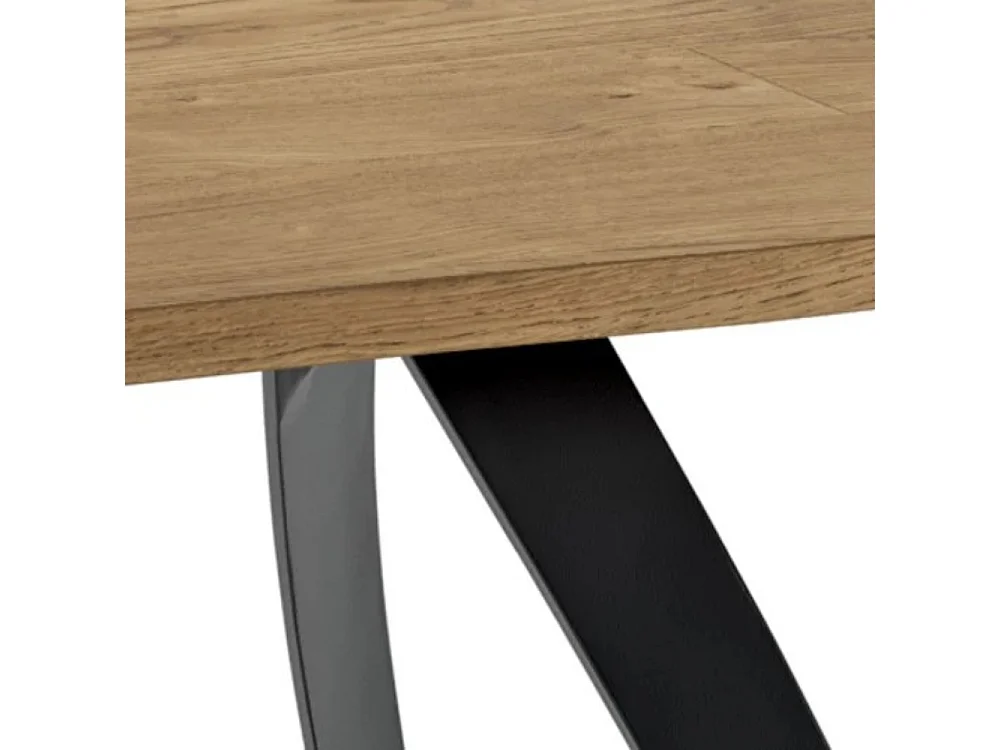 Timber, Tavolo fisso con top Impiallacciato Rovere naturale (100cm X 200cm H. 76cm) Made in Italy