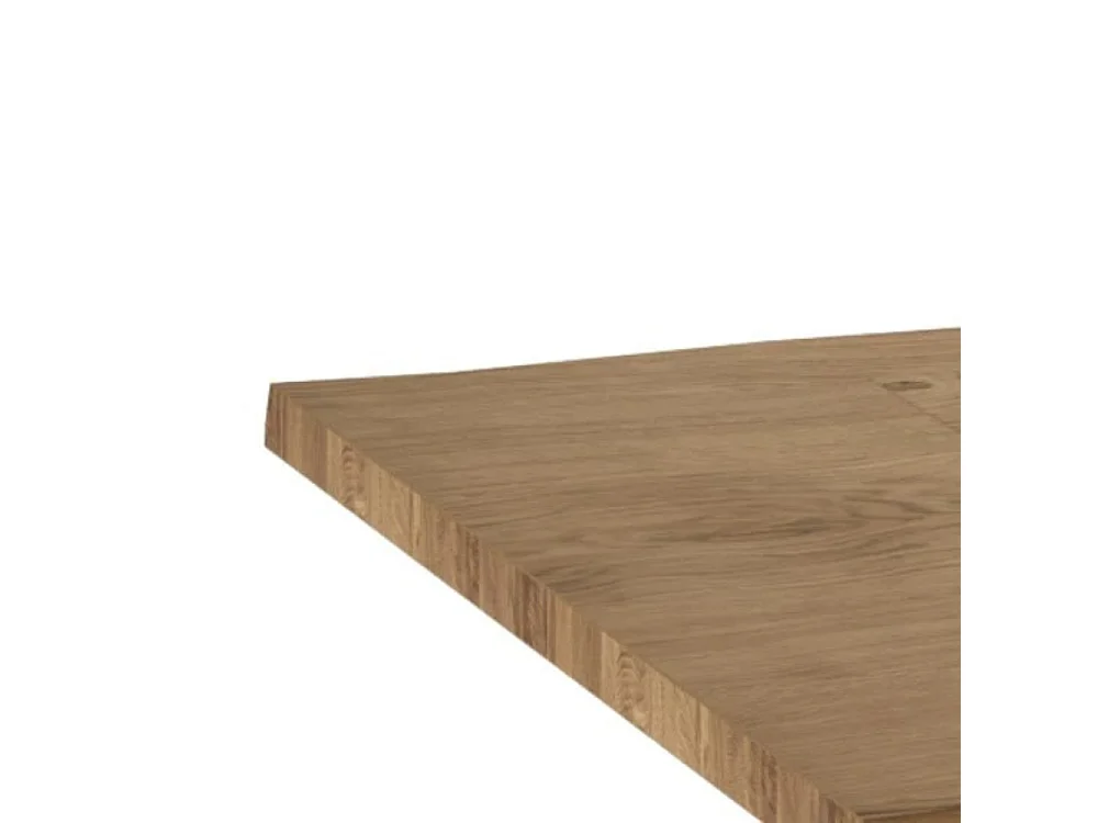 Timber, Tavolo fisso con top Impiallacciato Rovere naturale (100cm X 200cm H. 76cm) Made in Italy