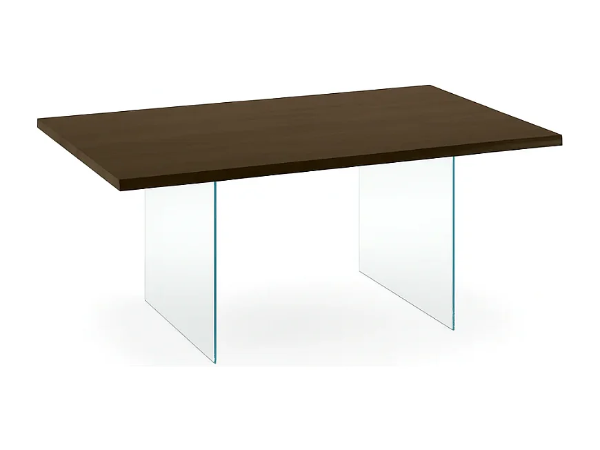 Forest, Tavolo fisso con top Impiallacciato Rovere termocotto (100cm X 200cm H. 76cm) Made in Italy