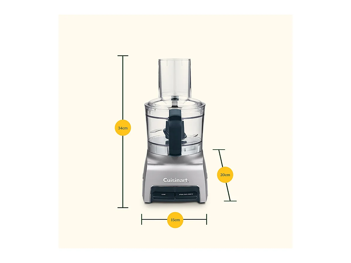 Robot de cuisine compact - CUISINART - FP5E - 1185 ml - Gris