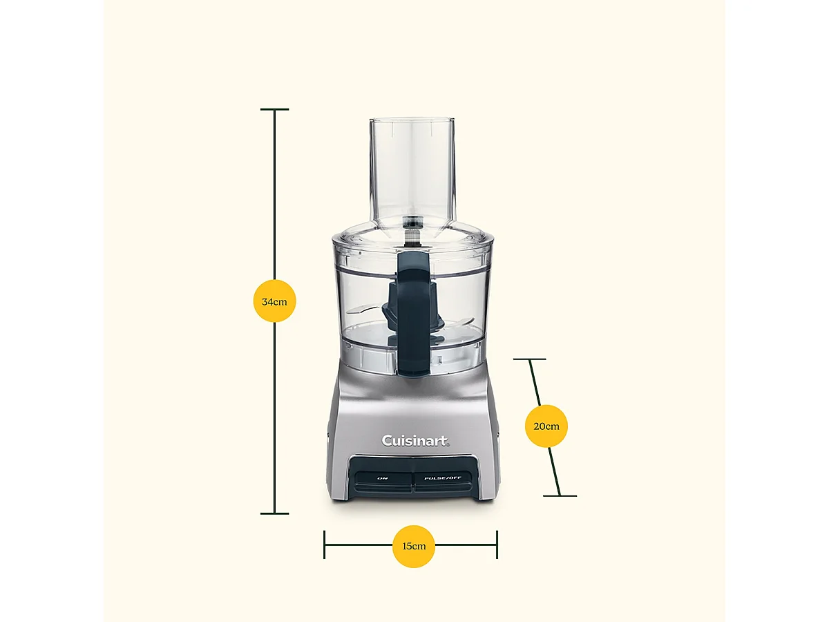 Robot de cuisine compact - CUISINART - FP5E - 1185 ml - Gris