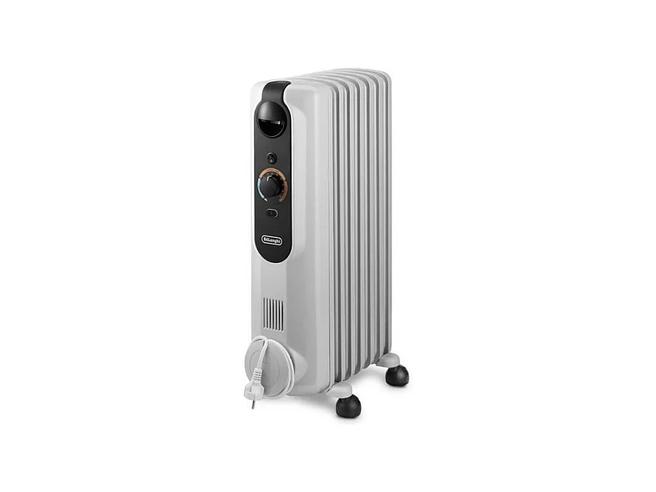 Radiateur bain d'huile - DELONGHI - 1500 W - Jusqu'a 45 m2 - Mobile - Fonction anti-gel - Gris