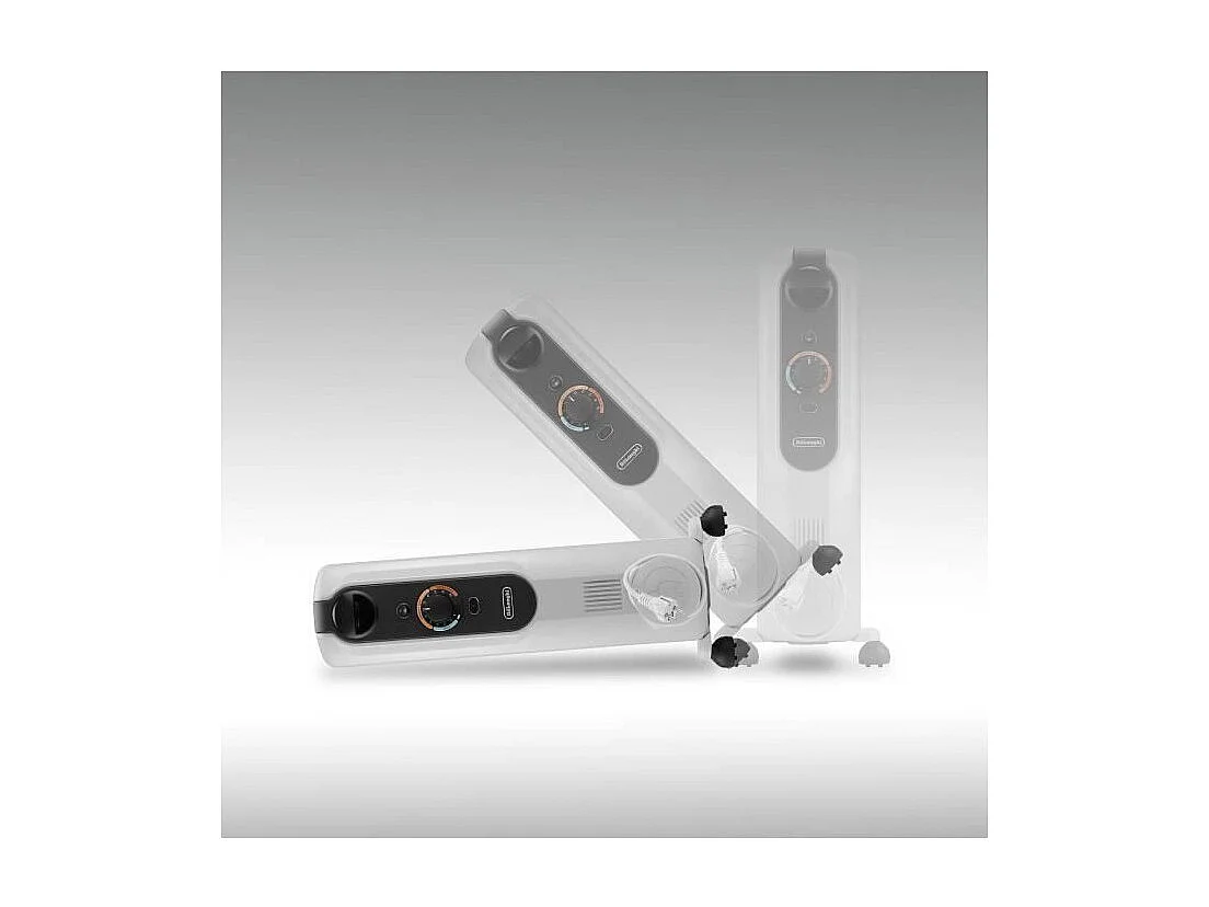 Radiateur bain d'huile - DELONGHI - 1500 W - Jusqu'a 45 m2 - Mobile - Fonction anti-gel - Gris