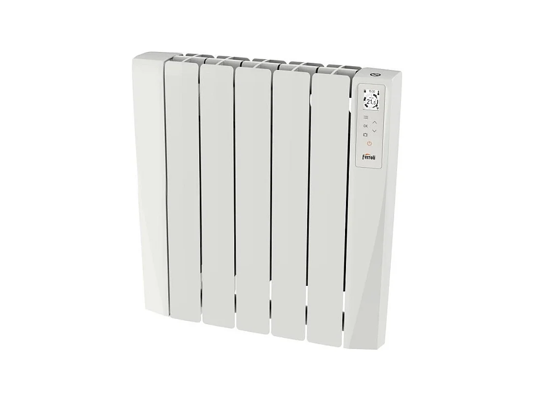 Radiateur électrique - Fluide caloporteur - 750 W - Ferroli - Néo connecté - Horizontal - Blanc