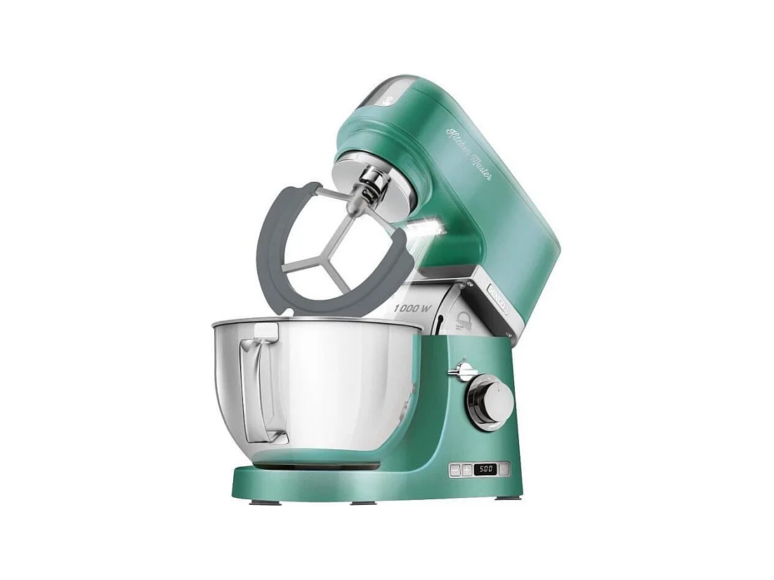 Robot Pastelero Sencor STM 7871GR - Potente Motor 1000W, Bol de Acero Inoxidable 4,5L, Batidora Tritan 1,5L, Picadora de Carne, Accesorios Completos