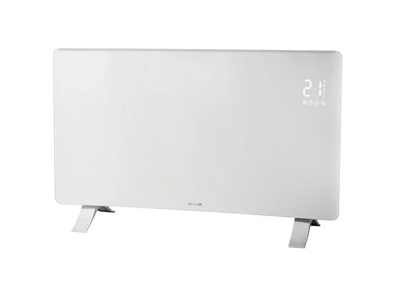 Radiateur intelligent Wi-Fi en verre - SENCOR - SCF 4740WH - 2400 W - 2 niveaux - Thermostat - Blanc