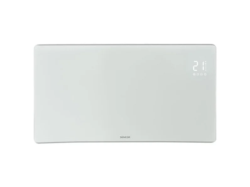 Radiateur intelligent Wi-Fi en verre - SENCOR - SCF 4740WH - 2400 W - 2 niveaux - Thermostat - Blanc