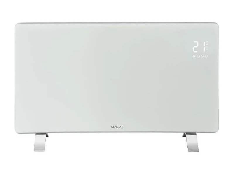 Radiateur intelligent Wi-Fi en verre - SENCOR - SCF 4740WH - 2400 W - 2 niveaux - Thermostat - Blanc