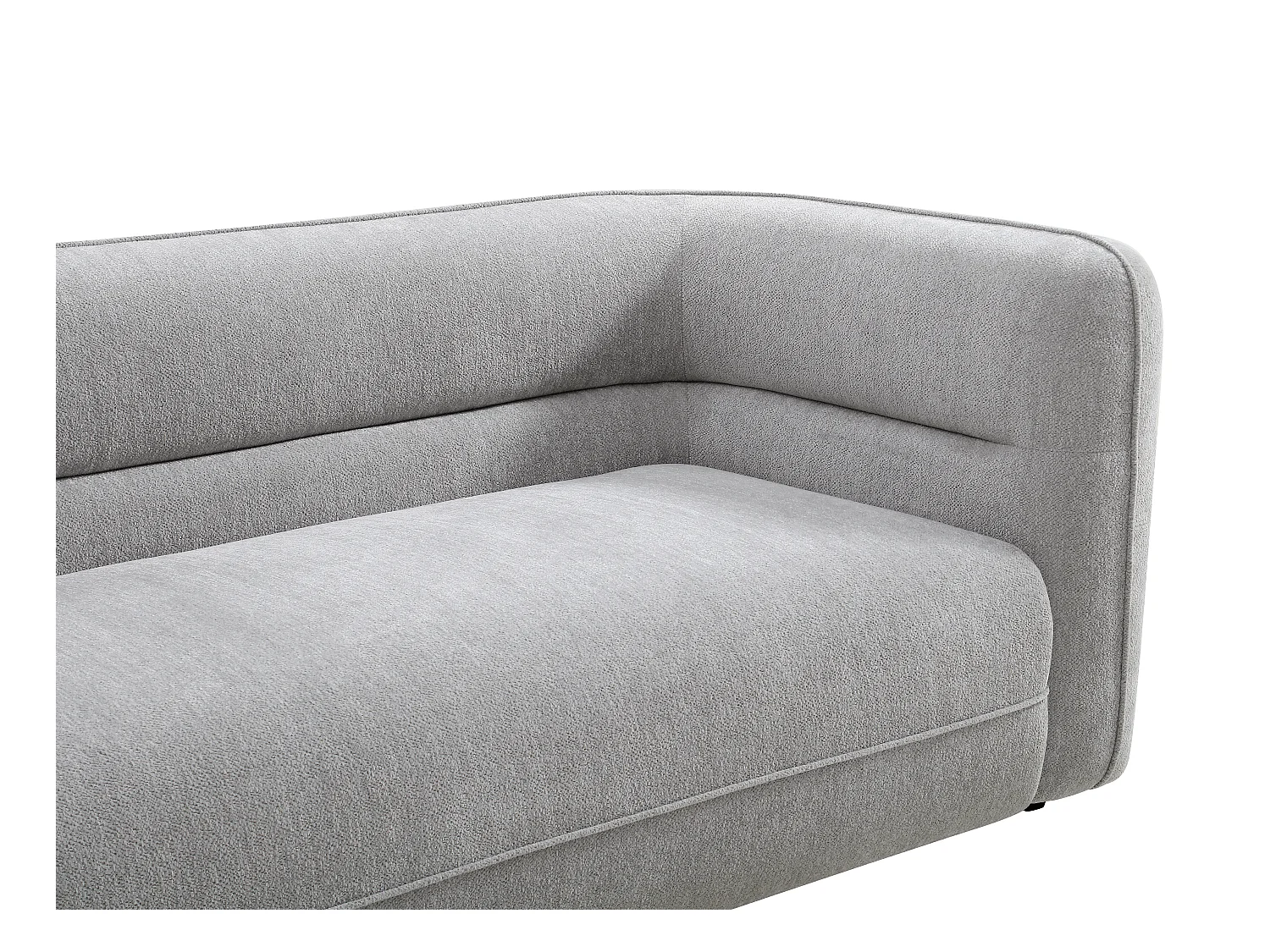 Canapé 3 places et un fauteuil en tissu chenille gris TALIENA