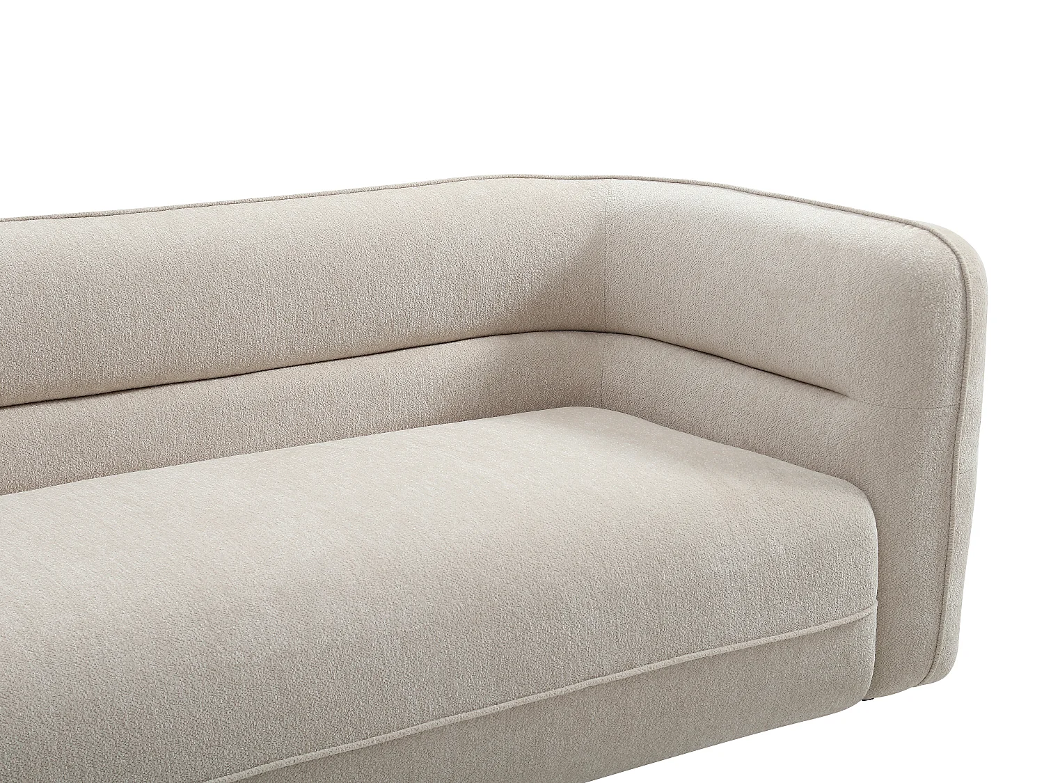 Canapé 3 places et un fauteuil en tissu chenille beige TALIENA