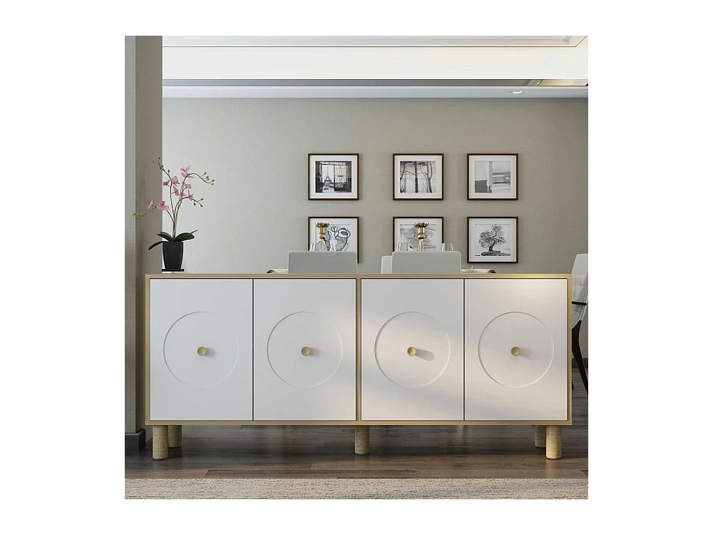 Buffet 4 portes en aggloméré Deren Bohem