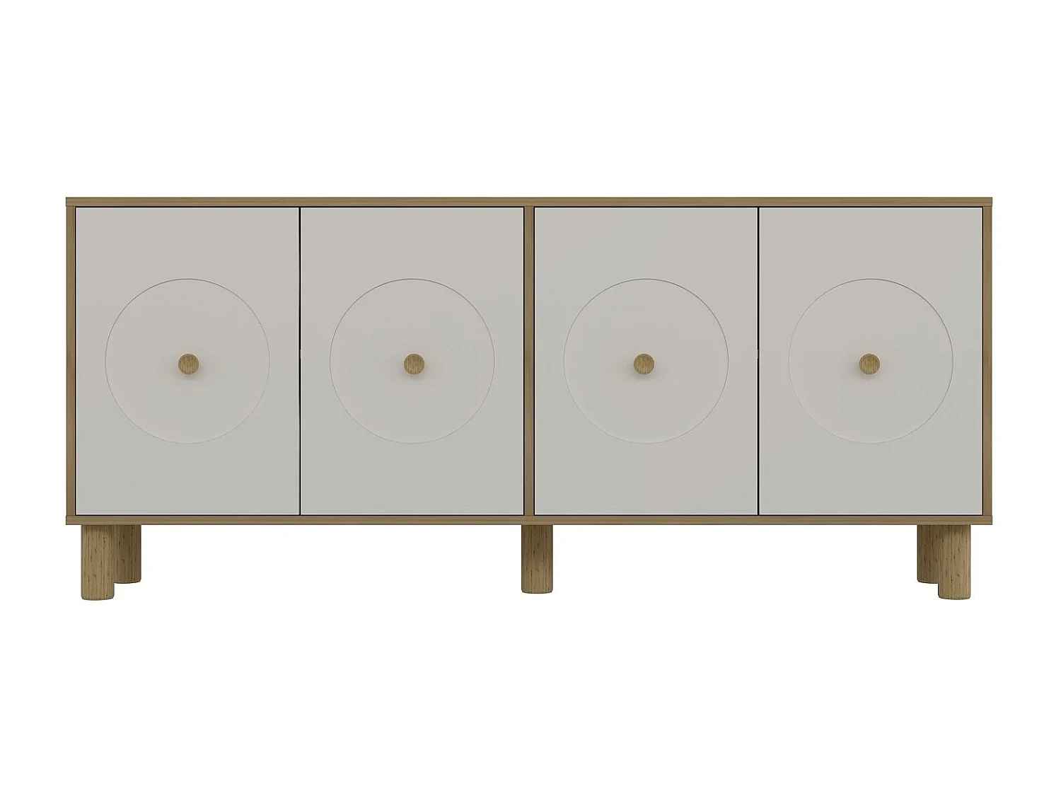 Buffet 4 portes en aggloméré Deren Bohem