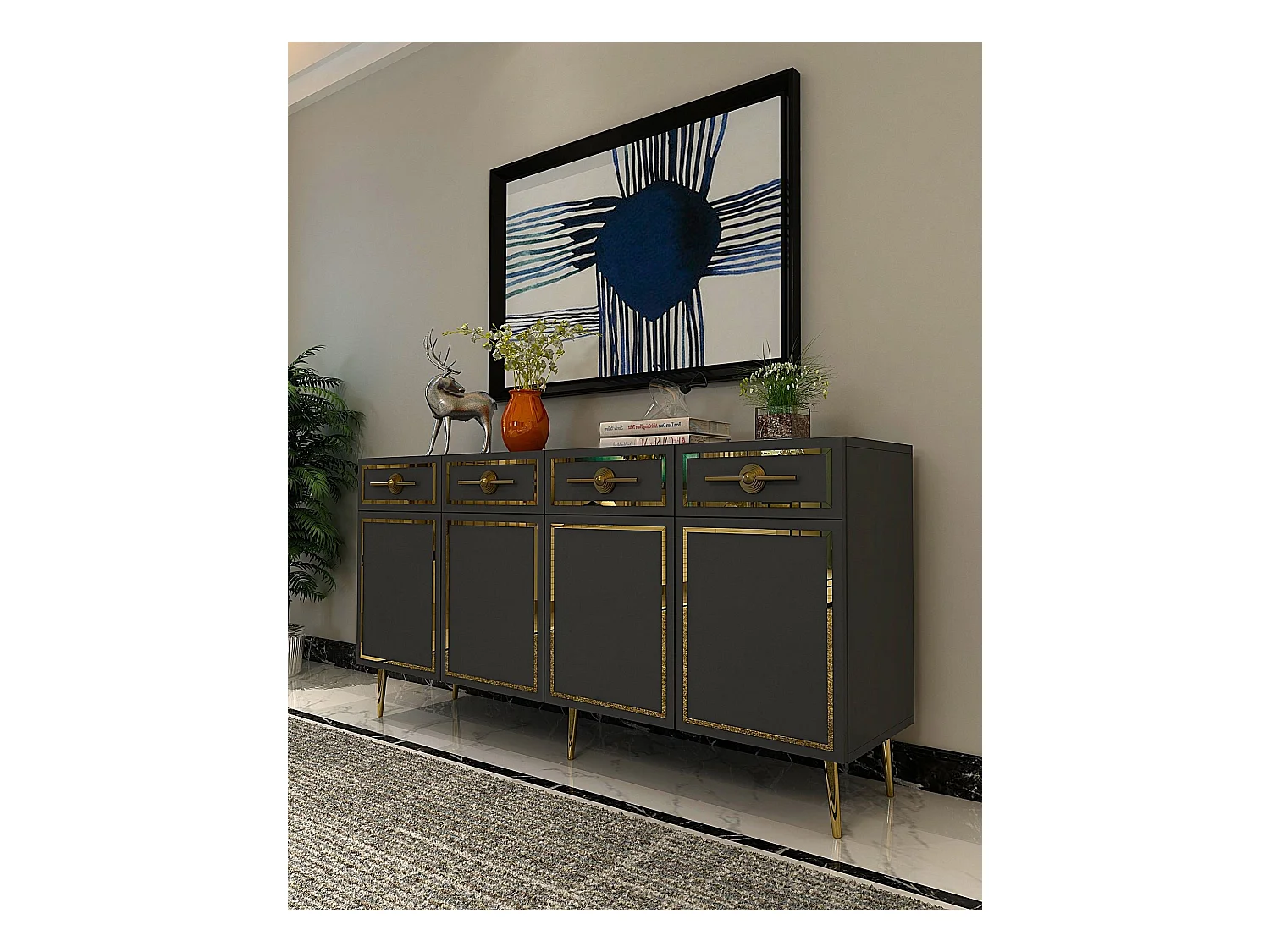 Buffet en aggloméré 4 portes Belly