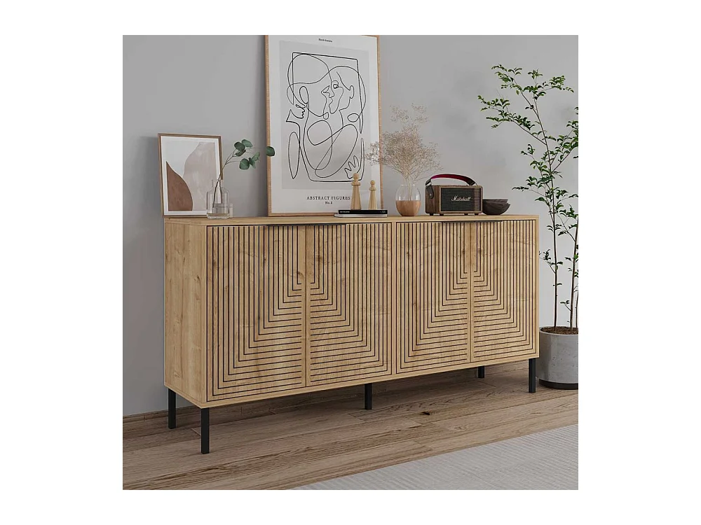 Buffet 4 portes en aggloméré Lurea