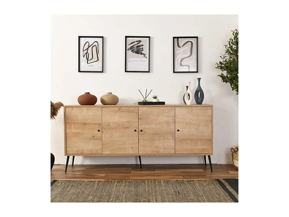 Buffet 4 portes en aggloméré Calvin