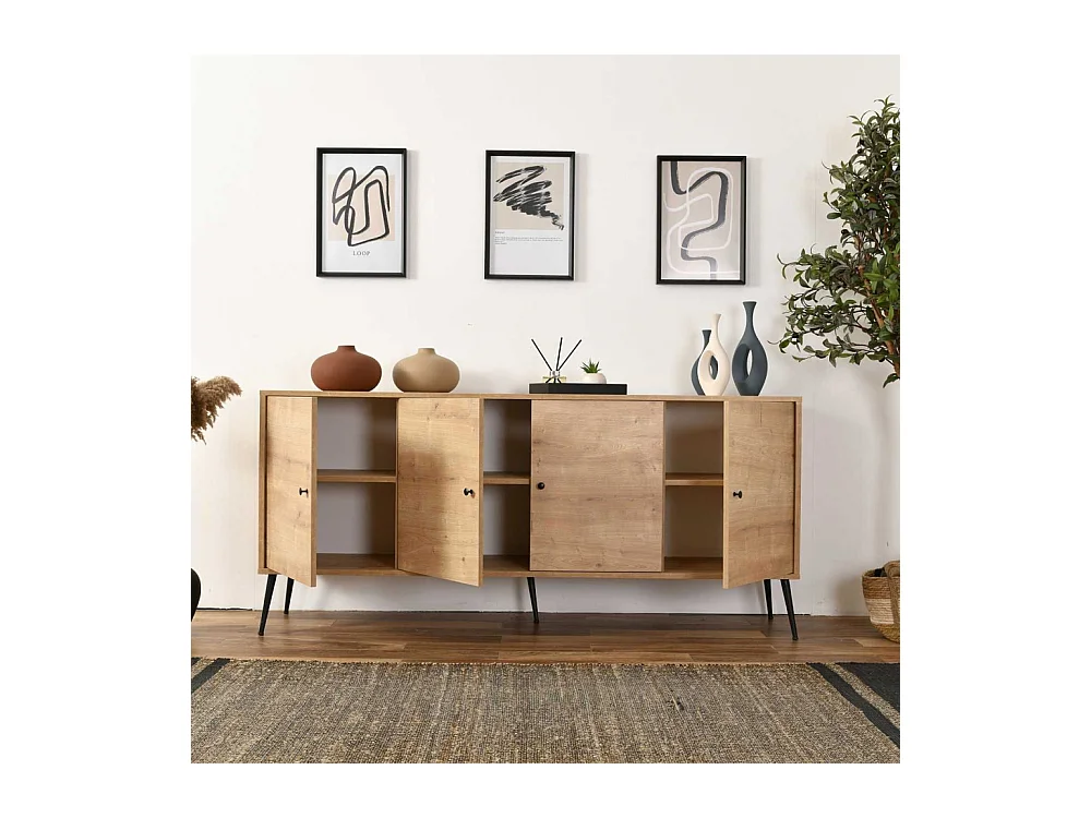 Buffet 4 portes en aggloméré Calvin