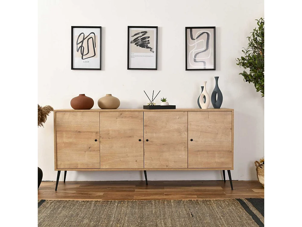 Aparador de Carvalho – 80 cm x 180 cm x 41 cm – Carvalho – Aglomerado e MDF