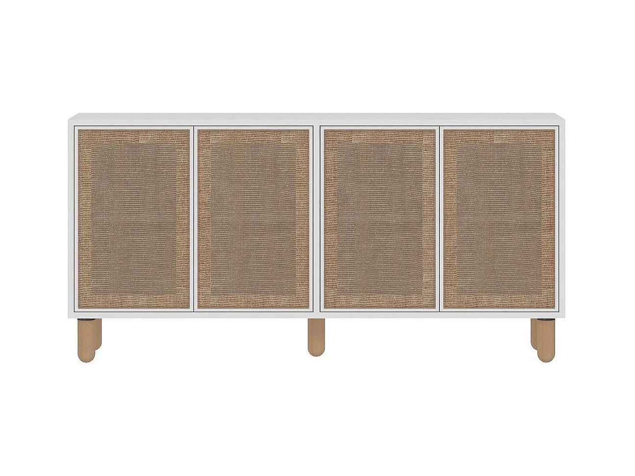Buffet 4 portes tissu en jute LEILA