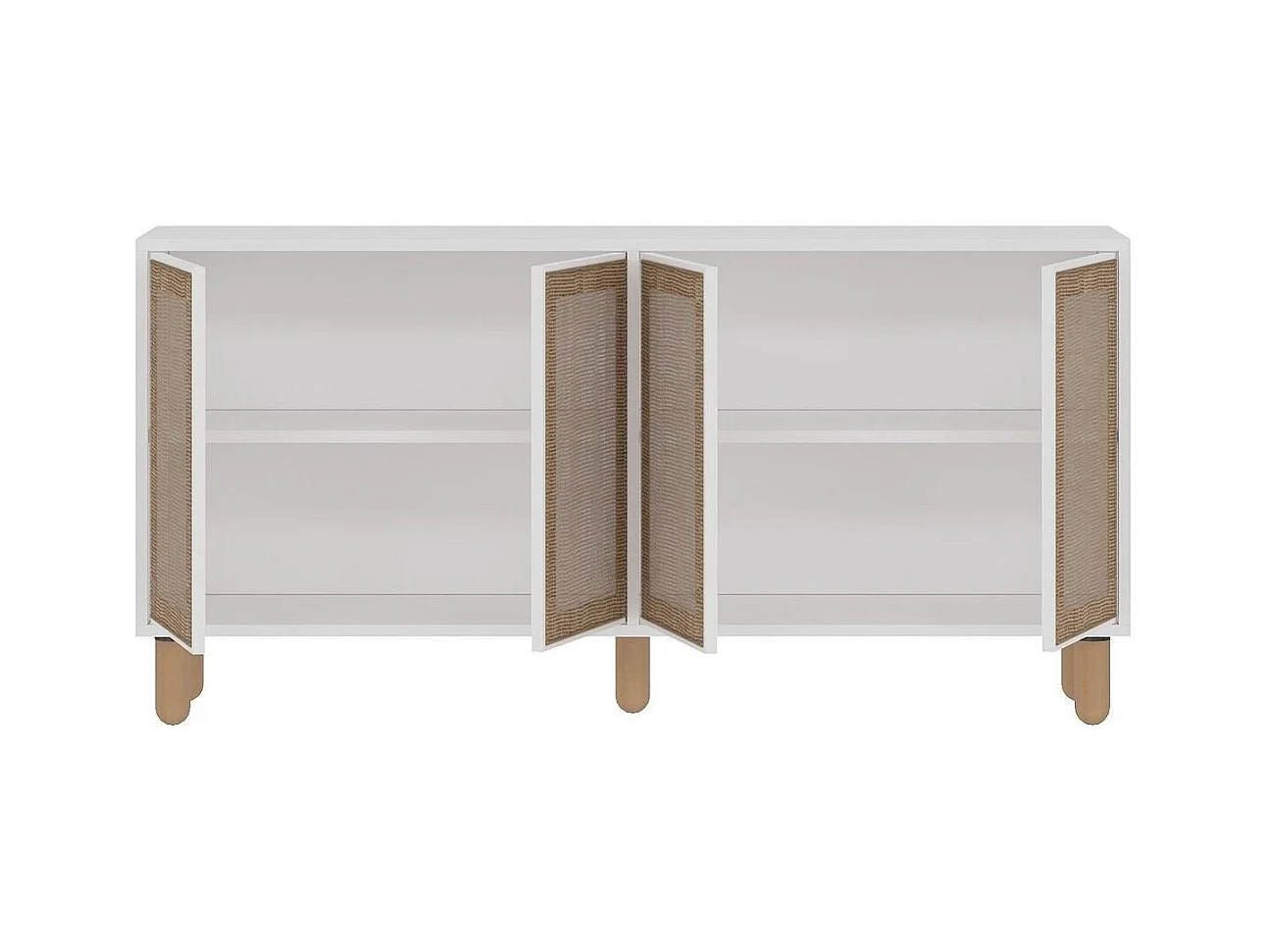 Buffet 4 portes tissu en jute LEILA