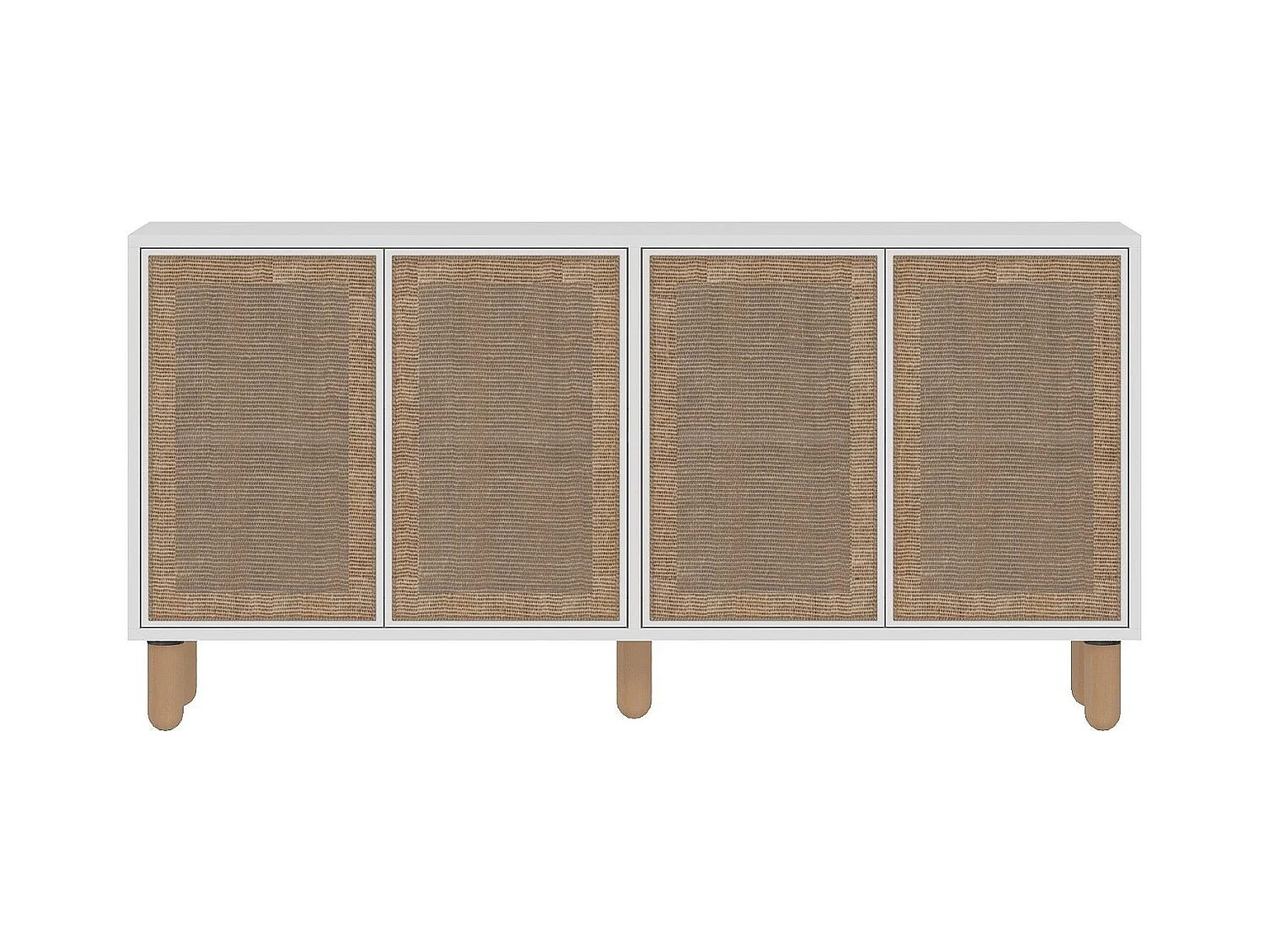 Buffet 4 portes tissu en jute LEILA