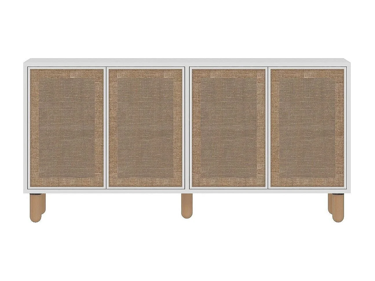 Buffet 4 portes tissu en jute LEILA