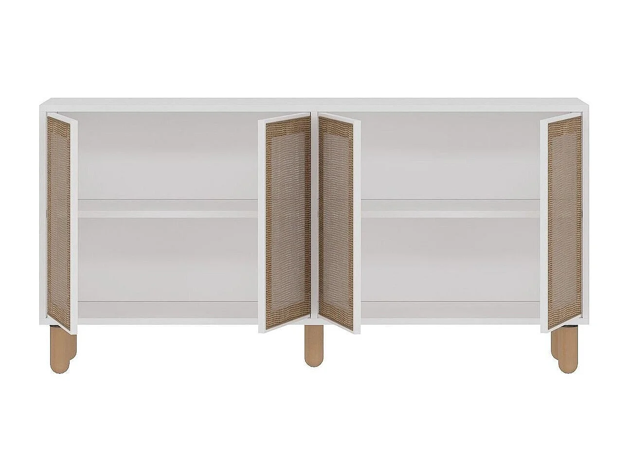 Buffet 4 portes tissu en jute LEILA