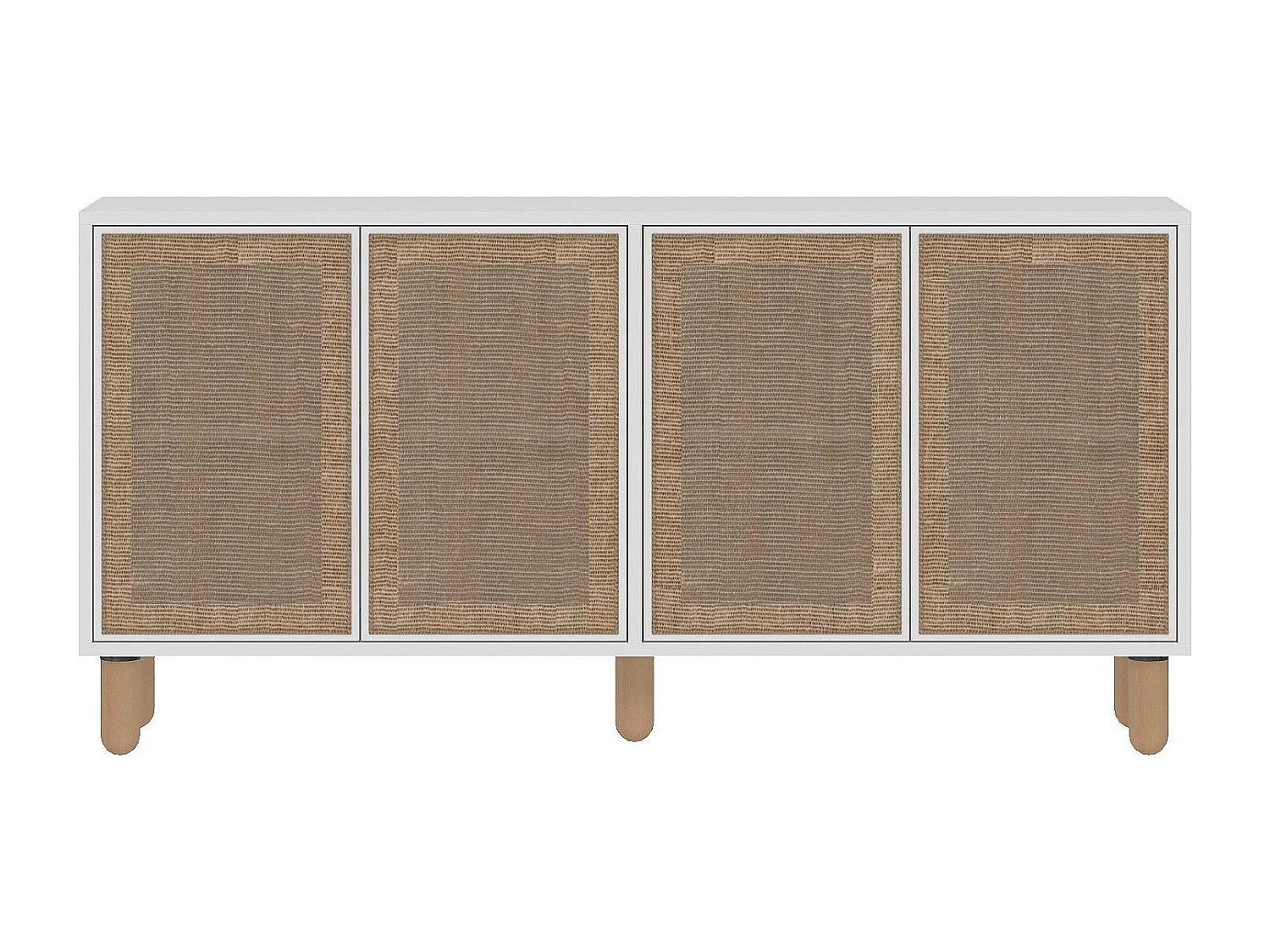Buffet 4 portes tissu en jute LEILA