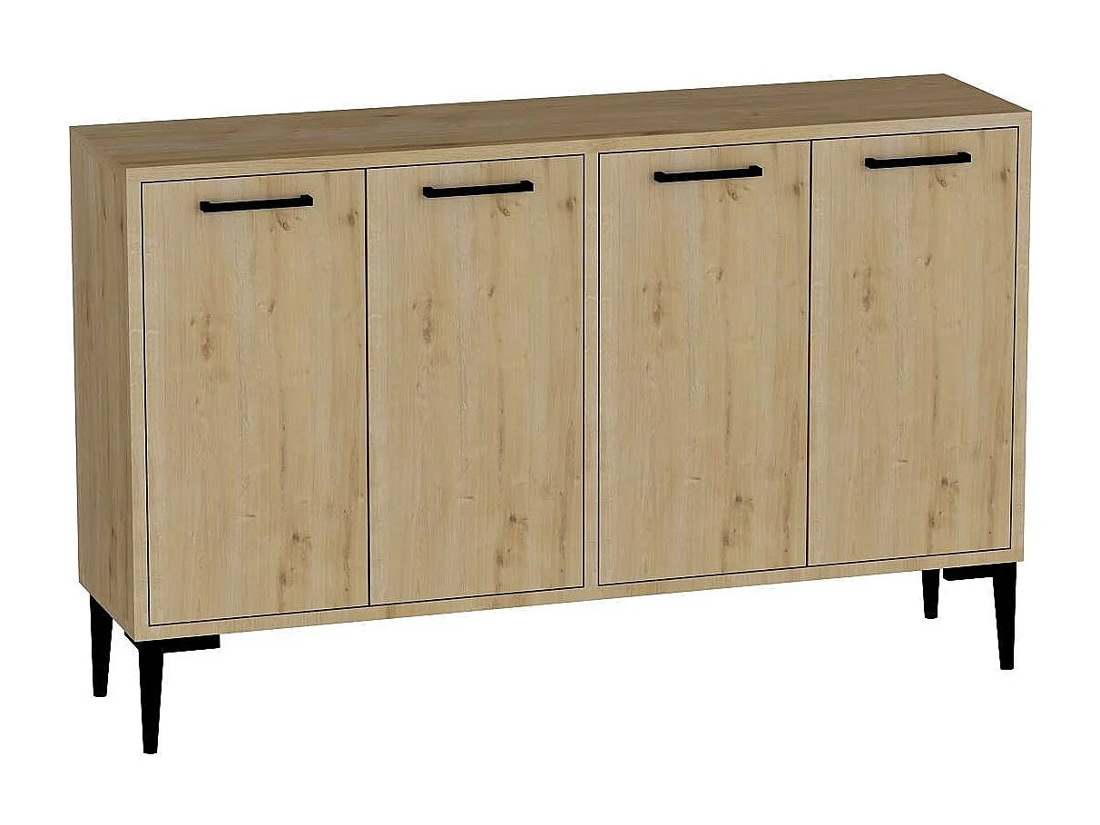 Aparador – 120 cm largura – Carvalho Safira – Painel de partículas revestido de melamina