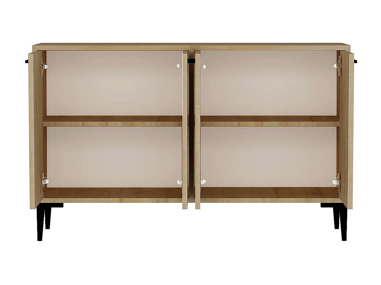 Aparador – 120 cm largura – Carvalho Safira – Painel de partículas revestido de melamina