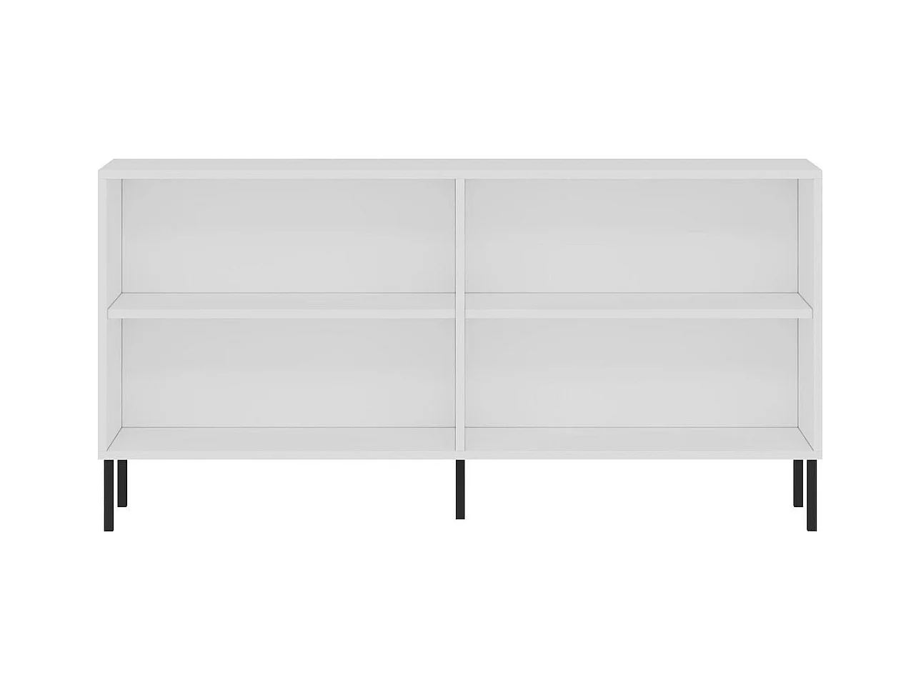 Buffet 4 portes décor blanc et chêne saphir ZERRA