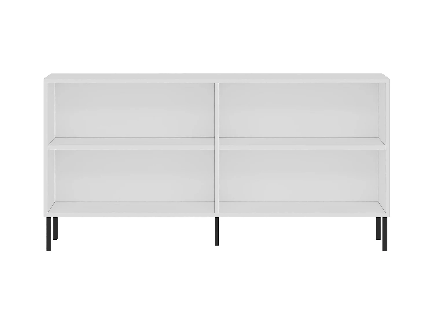 Buffet 4 portes décor blanc et chêne saphir ZERRA