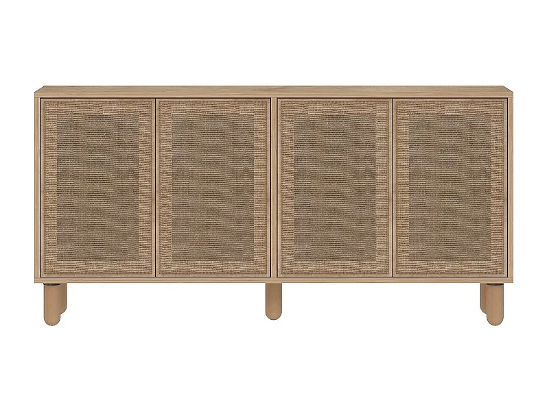 Sideboard – 150 cm x 73 cm x 36 cm – Saphireiche – Melaminbeschichtete Spanplatte