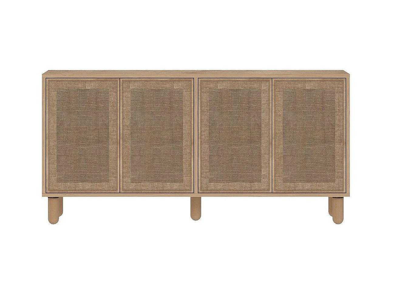 Buffet 4 portes tissu en jute LEILA