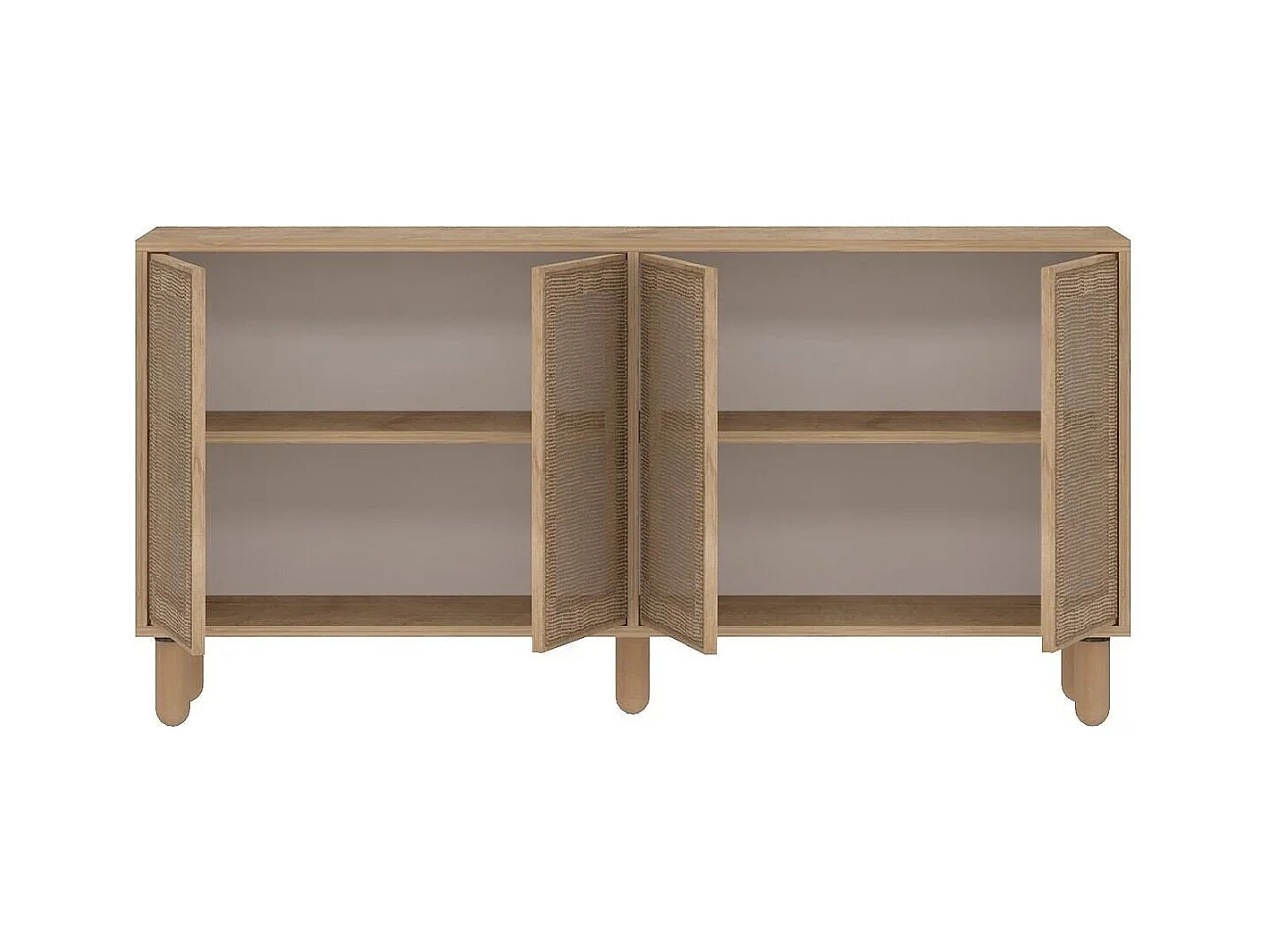 Buffet 4 portes tissu en jute LEILA