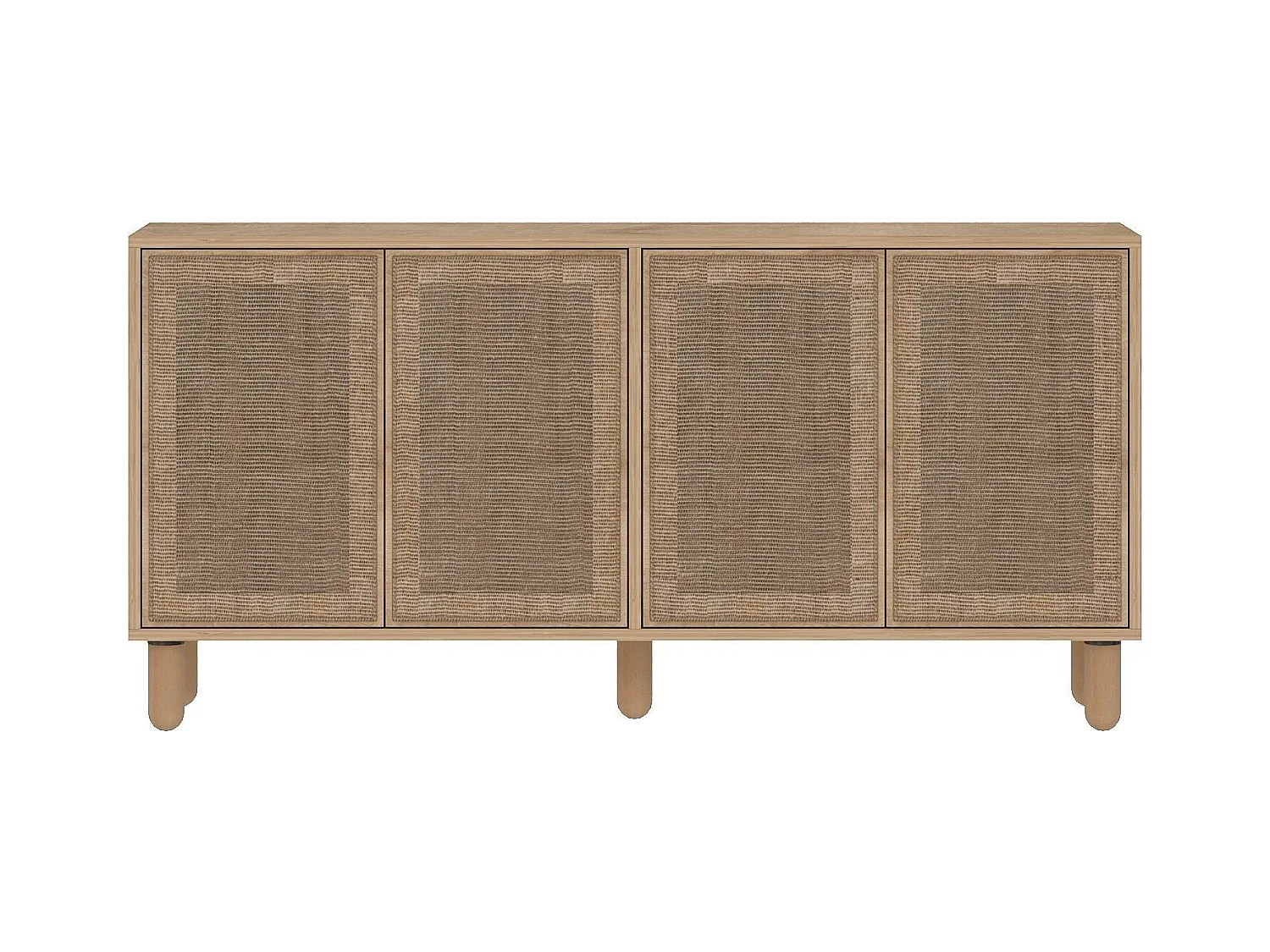 Buffet 4 portes tissu en jute LEILA