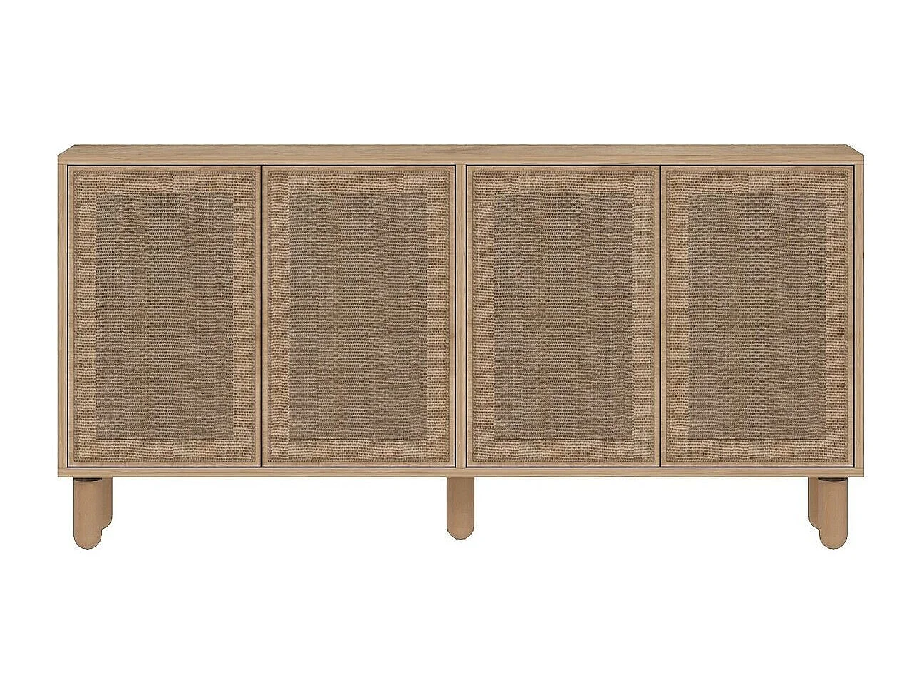 Buffet 4 portes tissu en jute LEILA