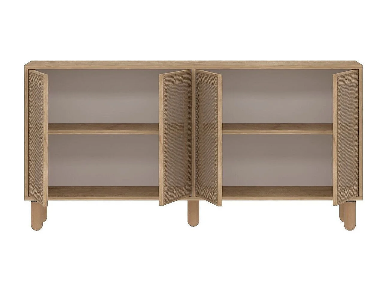 Buffet 4 portes tissu en jute LEILA