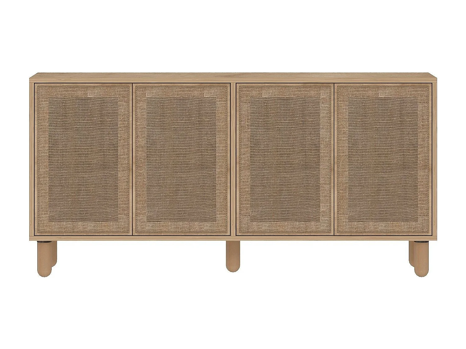 Buffet 4 portes tissu en jute LEILA