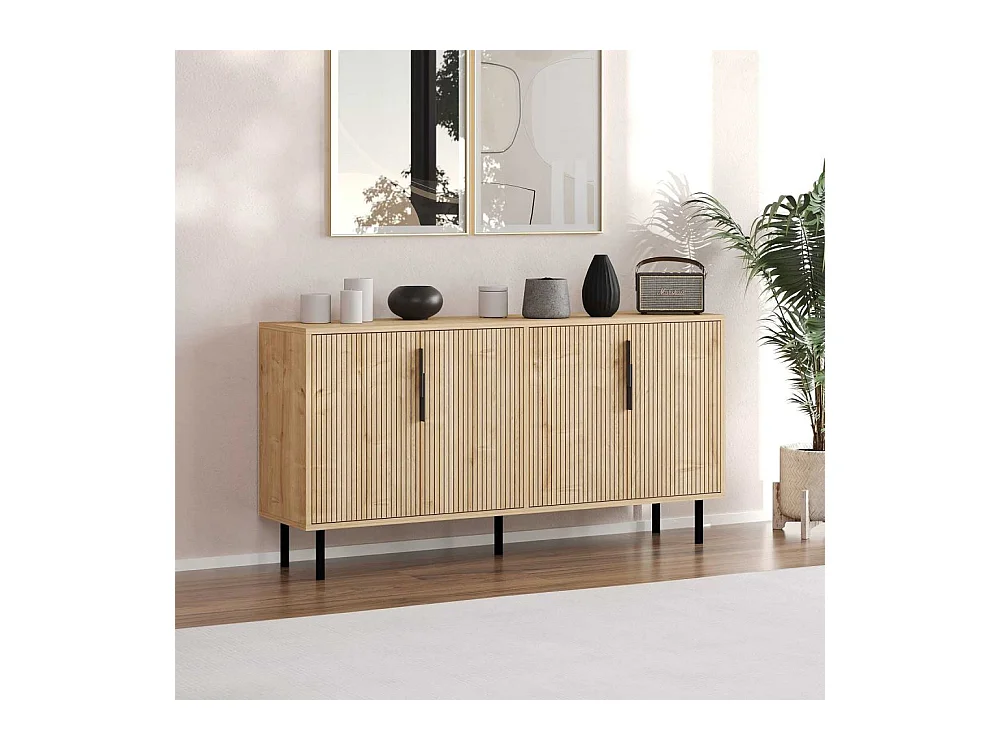Buffet 4 portes en aggloméré Clara