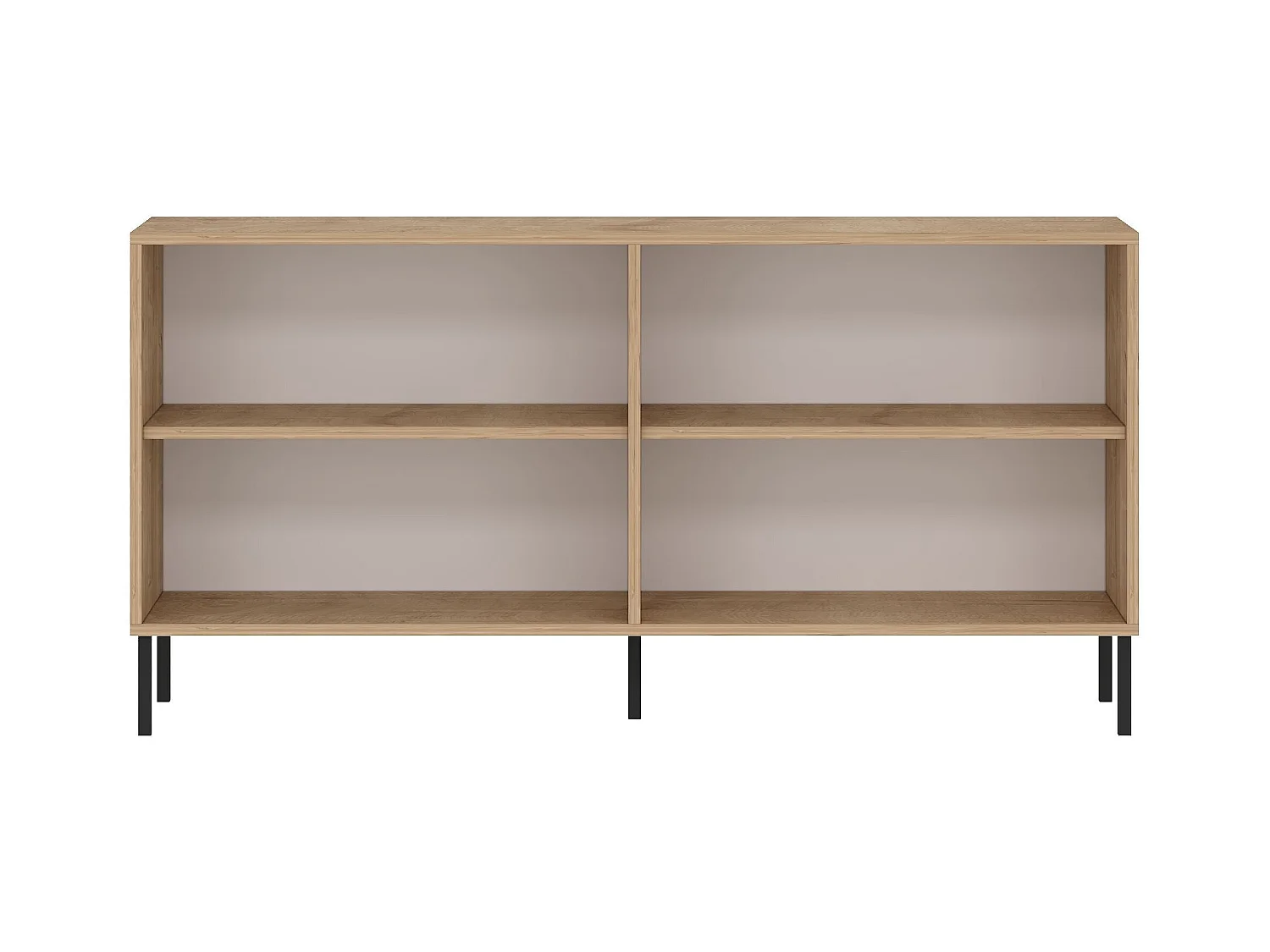 Aparador de aglomerado – 150 cm x 75 cm x 36 cm – Roble Zafiro – Aglomerado recubierto de melamina