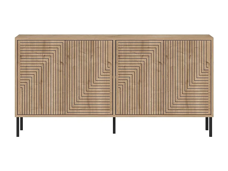 Aparador de Aglomerado – 150cm x 75cm x 36cm – Carvalho Safira – Aglomerado revestido de melamina