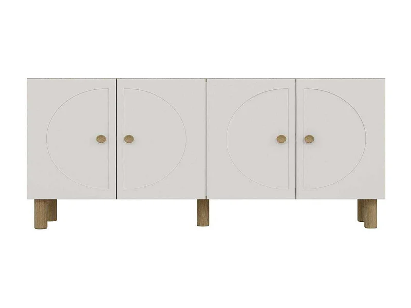 Buffet 4 portes en aggloméré Inci Bohem Blanc