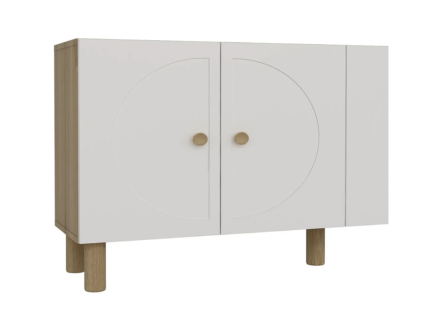 Buffet 4 portes en aggloméré Inci Bohem Blanc