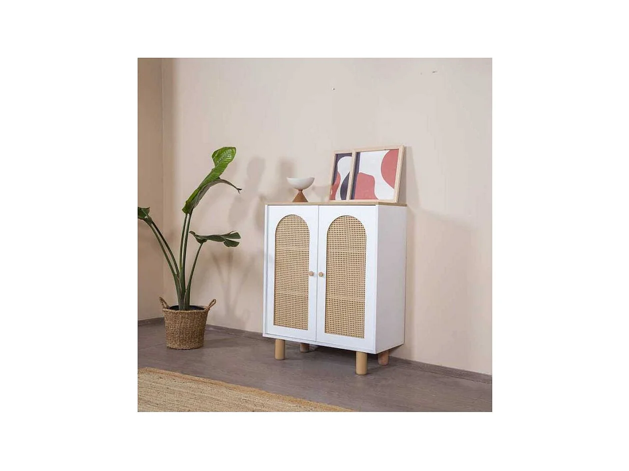 Buffet 2 portes en aggloméré Bohem Bas : 90 x 41 x 105 cm