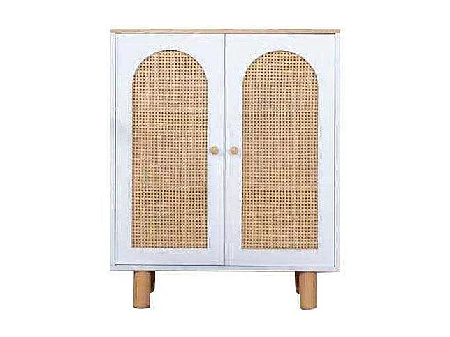 Aparador – 90 cm x 105 cm x 41 cm – Branco e Carvalho – MDF e Madeira de faia