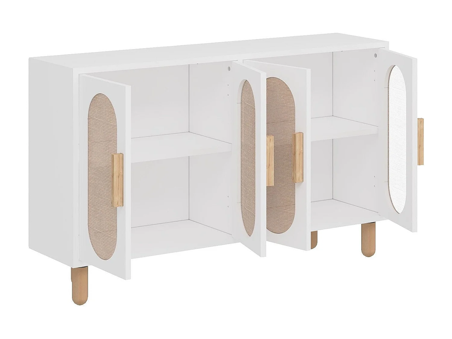 Buffet 4 portes tissu en jute VERA