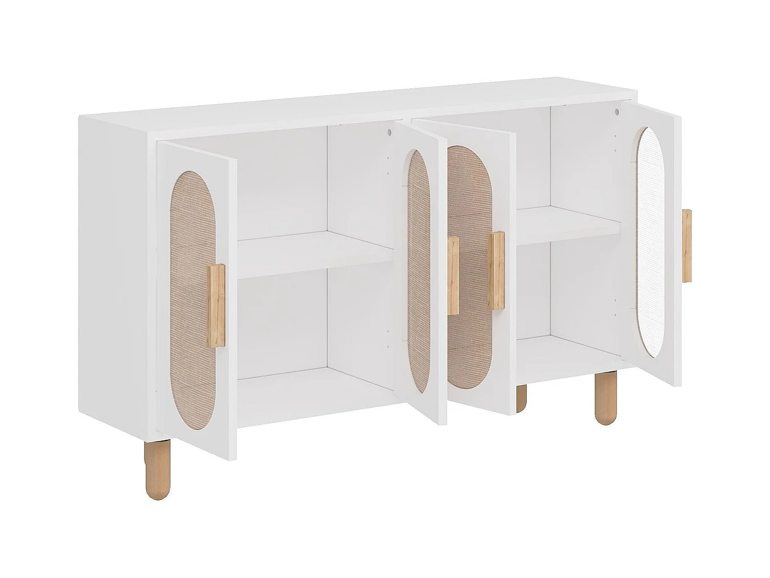 Buffet 4 portes tissu en jute VERA