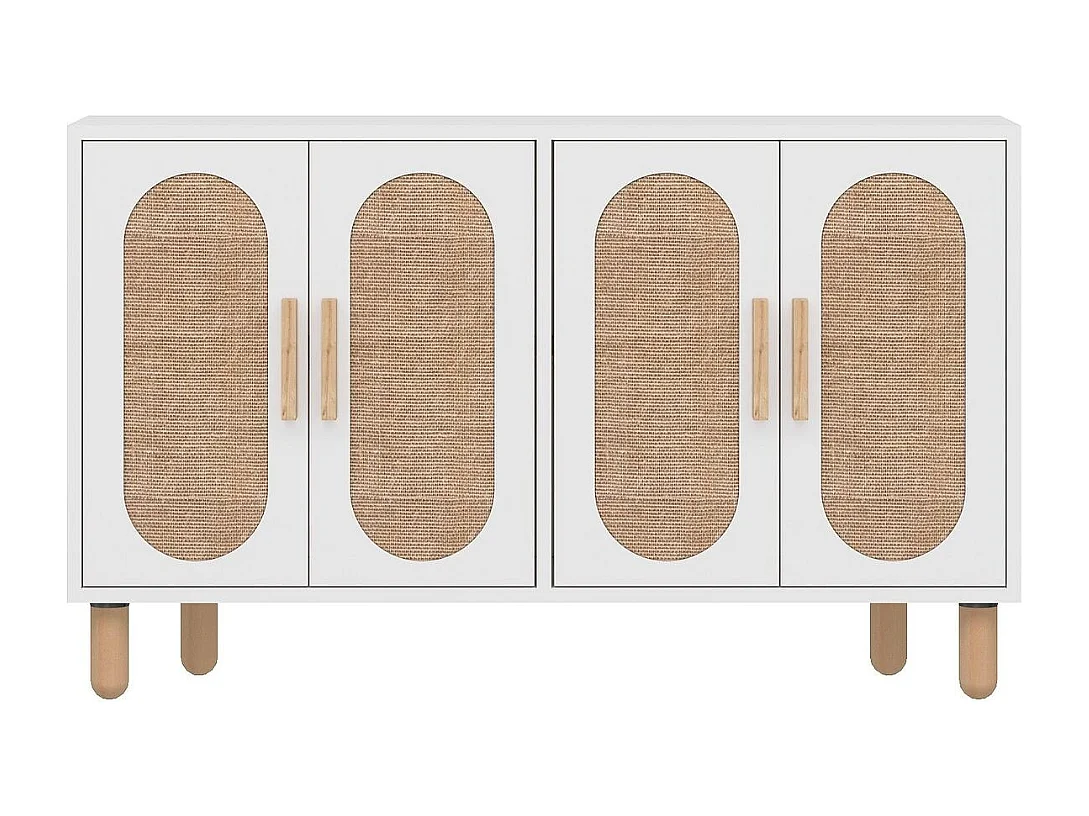 Aparador de Painel de Partículas Revestido com Melamina – 120cm x 73cm x 30cm – Branco