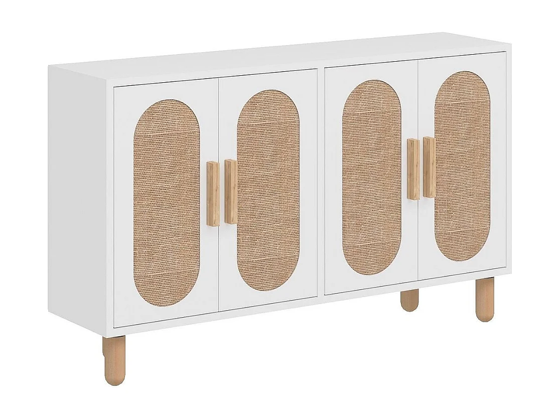 Aparador de Painel de Partículas Revestido com Melamina – 120cm x 73cm x 30cm – Branco