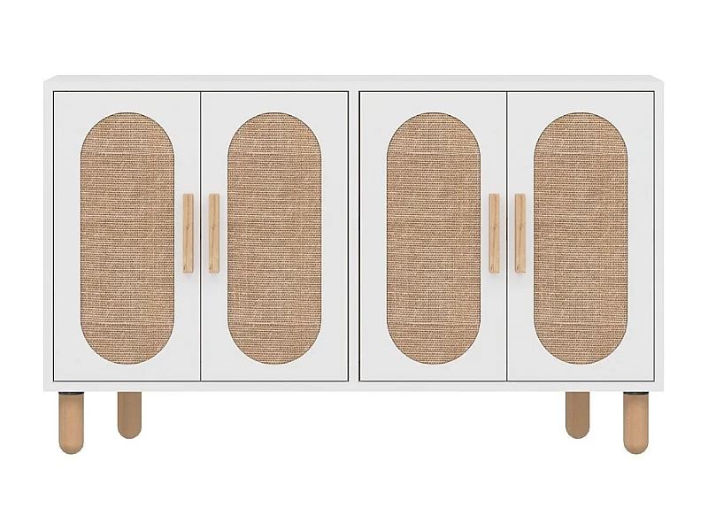 Aparador de Painel de Partículas Revestido com Melamina – 120cm x 73cm x 30cm – Branco